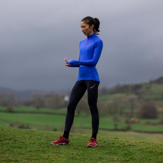 Blue Inov-8 Train Elite Long Sleeve Half Zip Mid Layer Women's