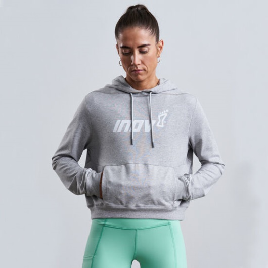 Inov-8 Ireland Light Grey F-Lite Cropped Hoodie Women's