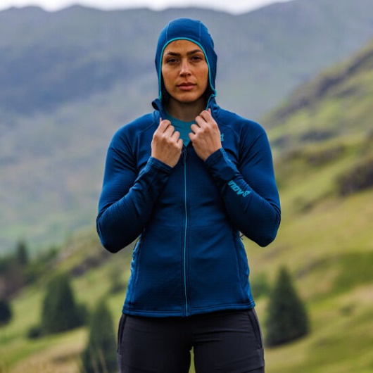 Navy Inov-8 Ireland Venturelite Mid Hoodie Full Zip Women's